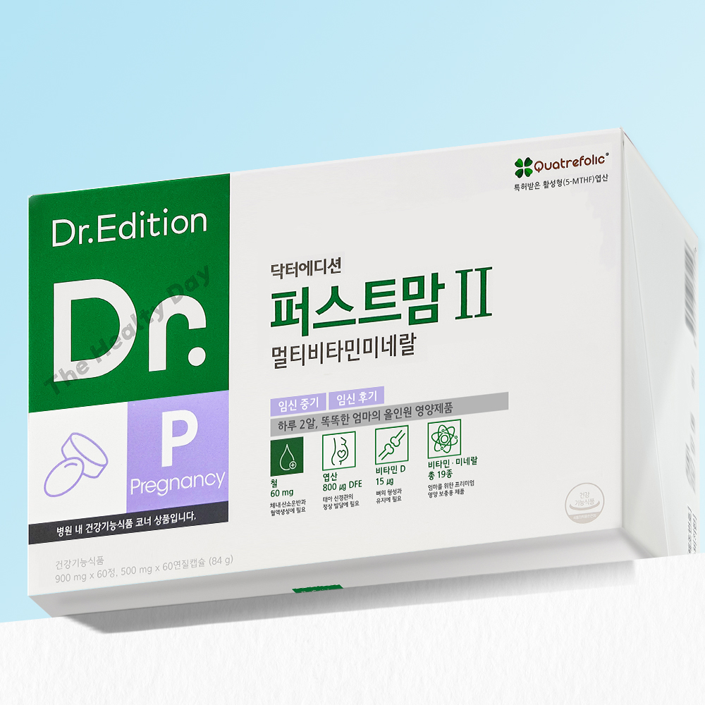 닥터에디션 닥터 퍼스트맘2 임신 중기 출산 후 수유기 미네랄 종합 영양제 60일분