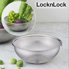 락앤락 스텐 타공채반 소쿠리 채망 콜랜더 야채 과일 세척바구니 25cm
