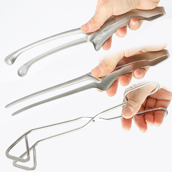 1+1 스텐 고기집게 요리핀셋 세트 슬림+라운드