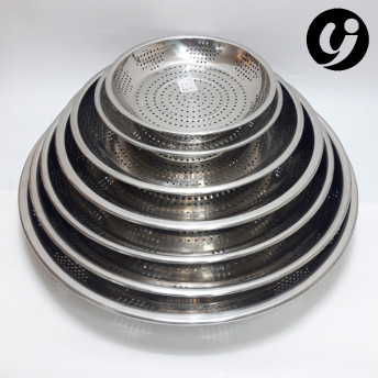 업소용 타공 채망 소쿠리 원형 스텐 채반 1호 찜기 김장 물빠짐망 스테인리스 대형