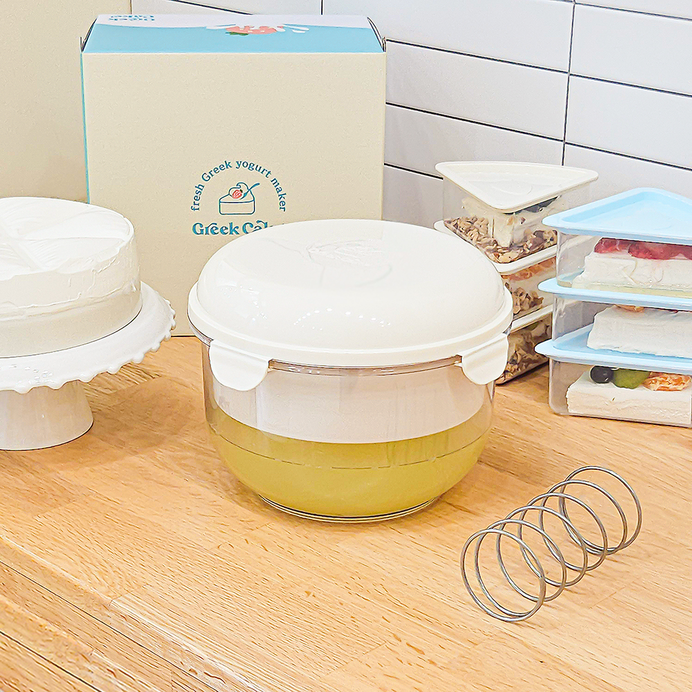 그릭케이크 유청분리기 2.45L 대용량 꾸덕 그릭요거트 리코타 치즈 메이커 만들기