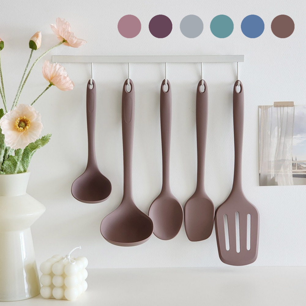 이디프 실리콘 조리도구 국산 주방 요리 도구 국자 5종 키친툴 세트