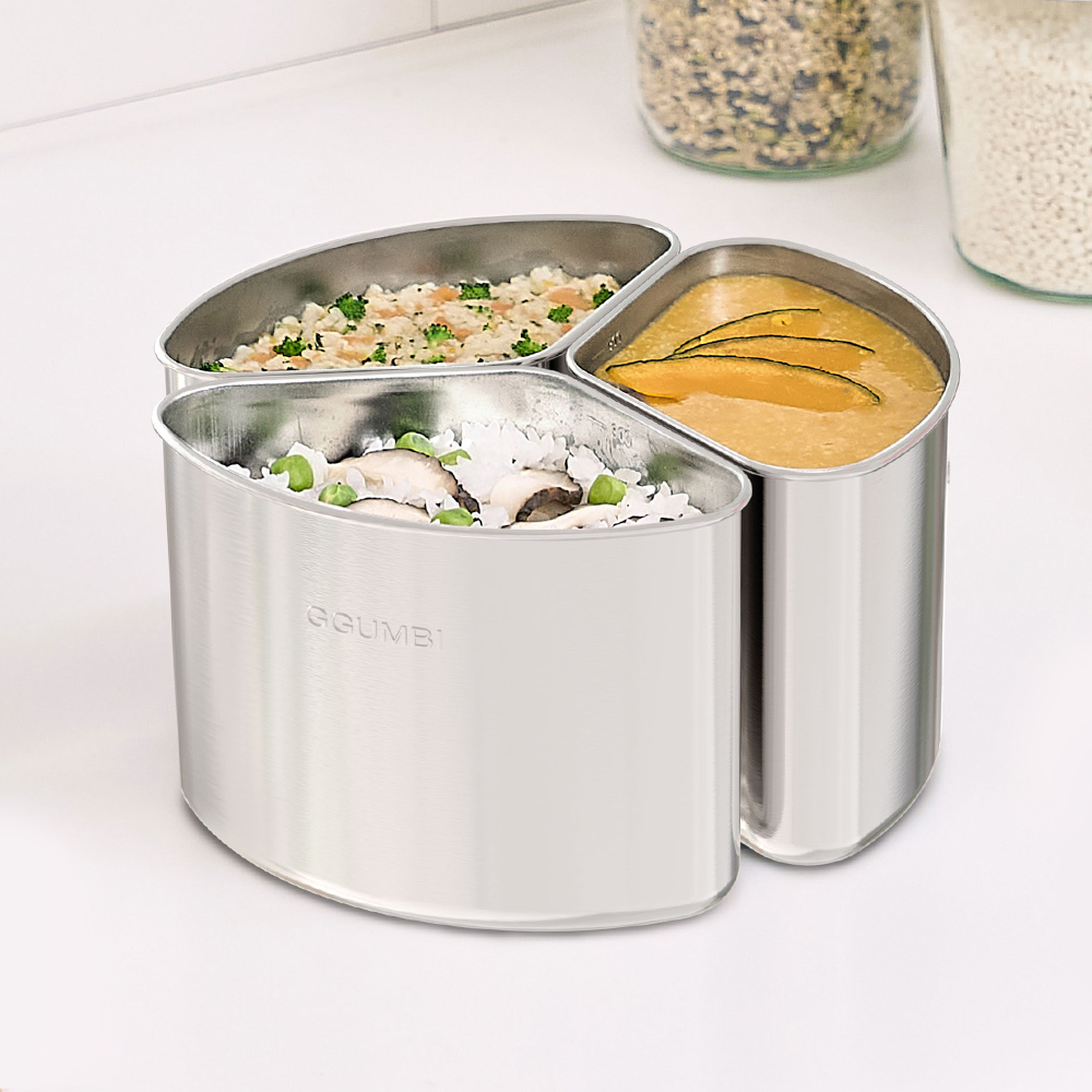 [꿈비]밥솥칸막이 이유식마스터기 중기이유식 스테인리스 내솥