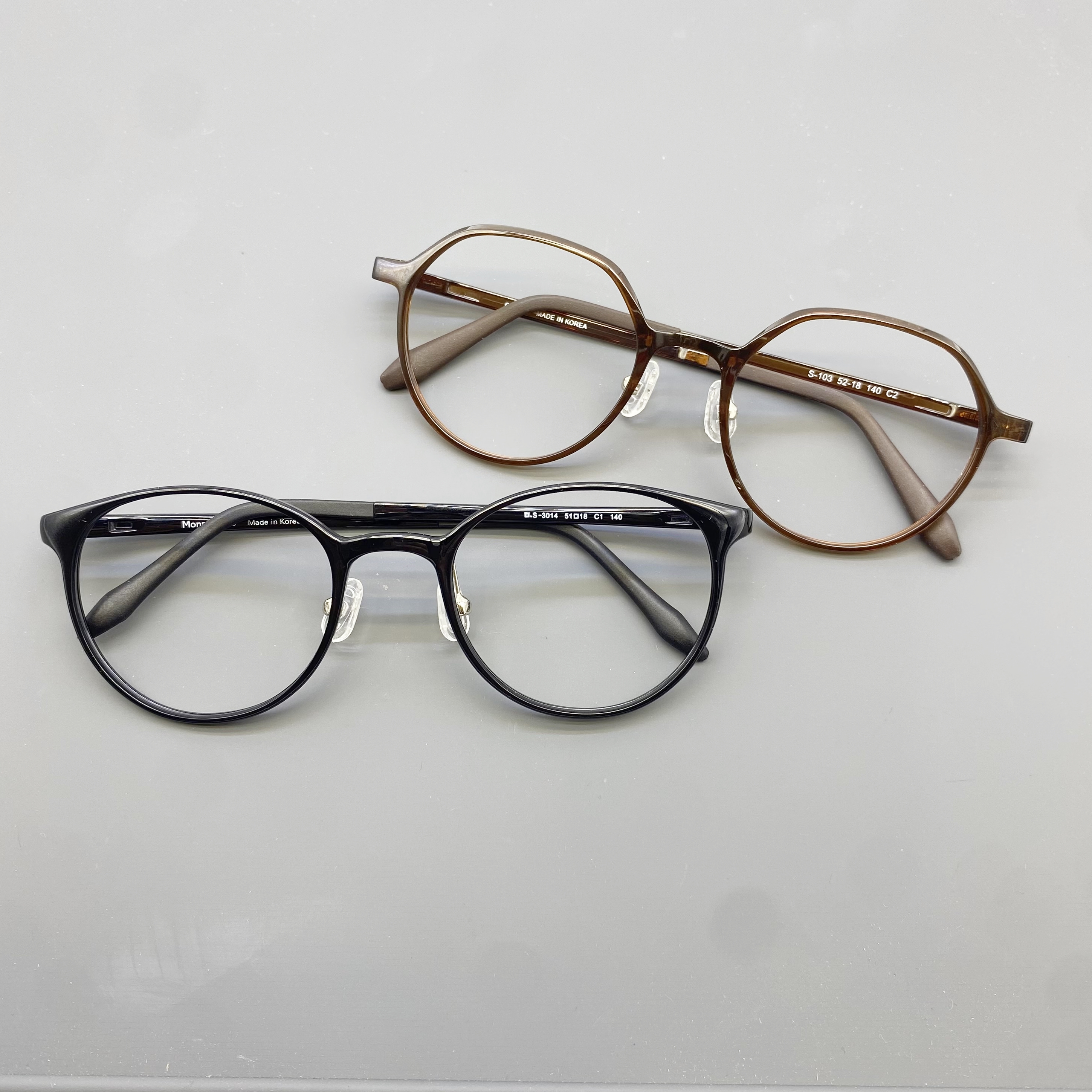 국산 8g 초탄성 초경량 가벼운 울템 투명 얇은 뿔테 안경 안경테