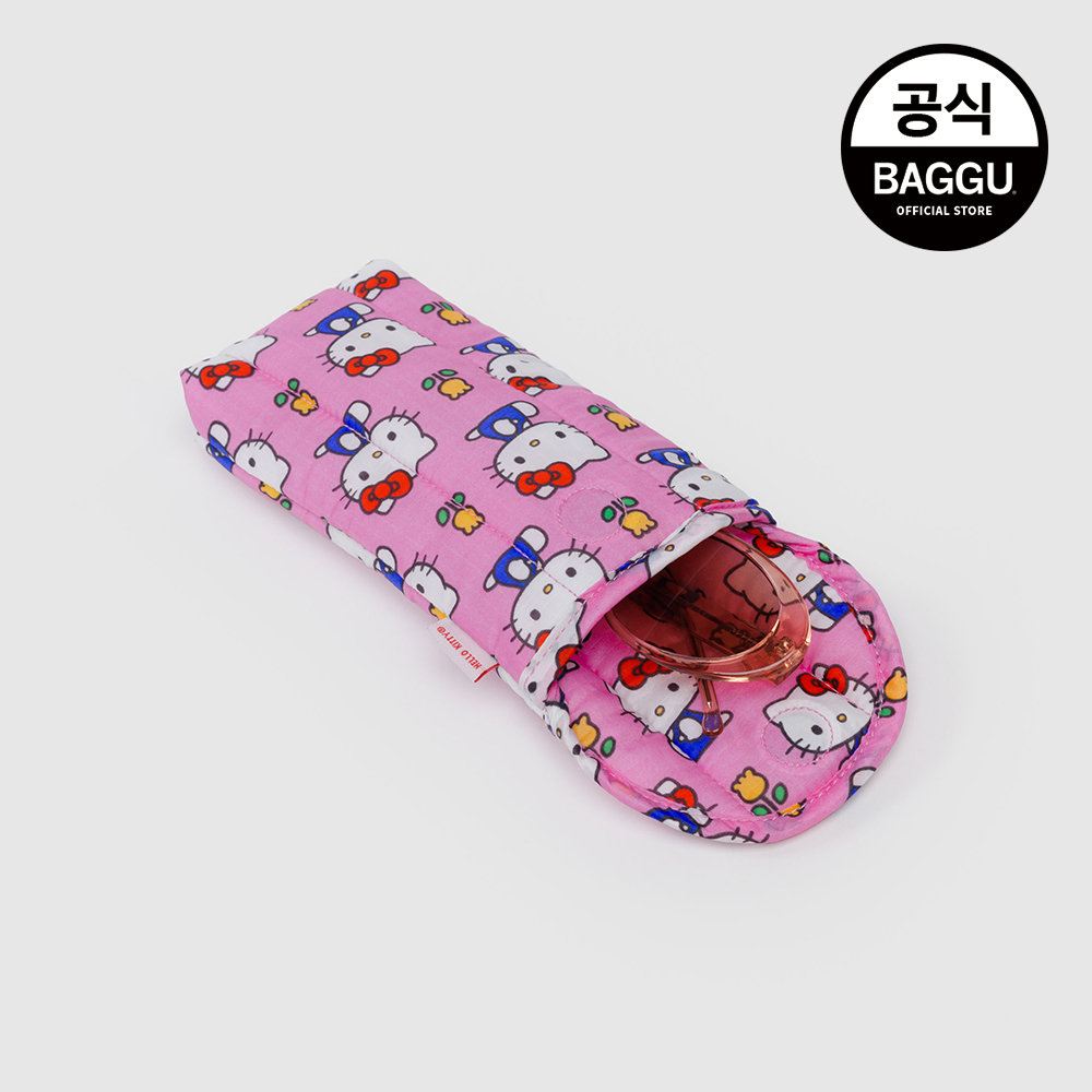 BAGGU 바쿠백 산리오 선글라스 안경 파우치 헬로 키티 핑크 바쿠키티