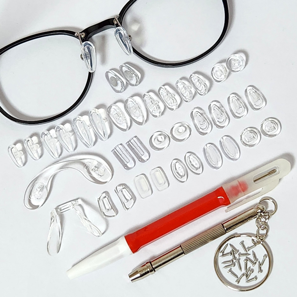 안경코받침 교체(35종류) 실리콘 에어 오클리 티타늄 끼우는코받침 코패드 미니드라이버