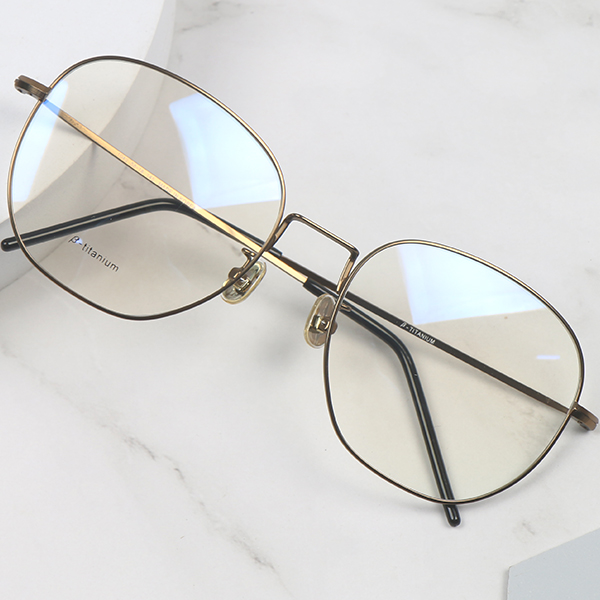 빅 오버사이즈 사각 레트로 남자 여자 티타늄 안경테