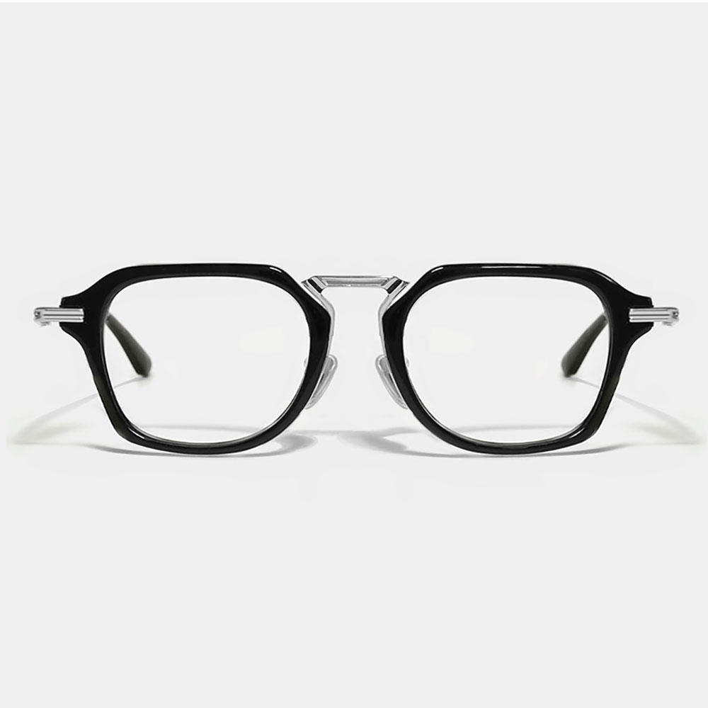 아키하루 9088 티타늄 사각 검정 뿔테안경 남자 여자 블루라이트차단 시력보호 패션 안경