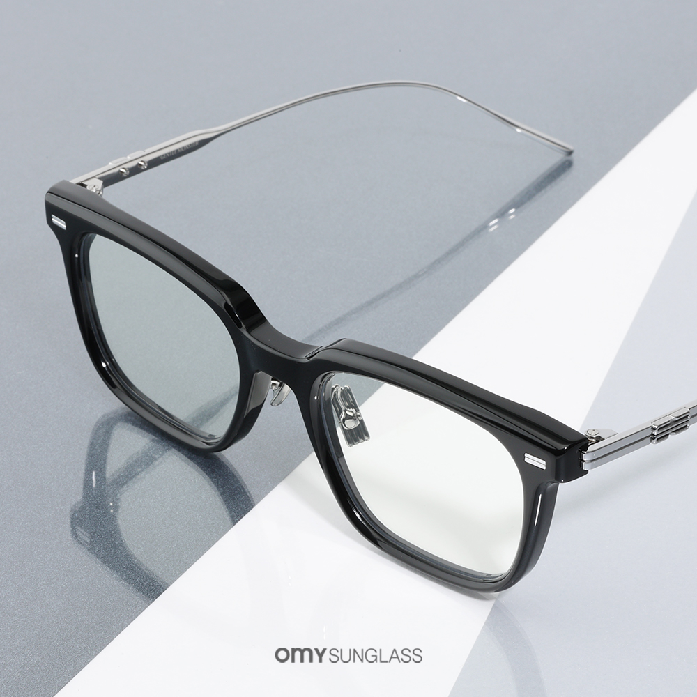 젠틀몬스터 안경 진 ZIN 01 블랙 사각 데일리 티타늄 콤비 블루라이트차단 검정 뿔테안경