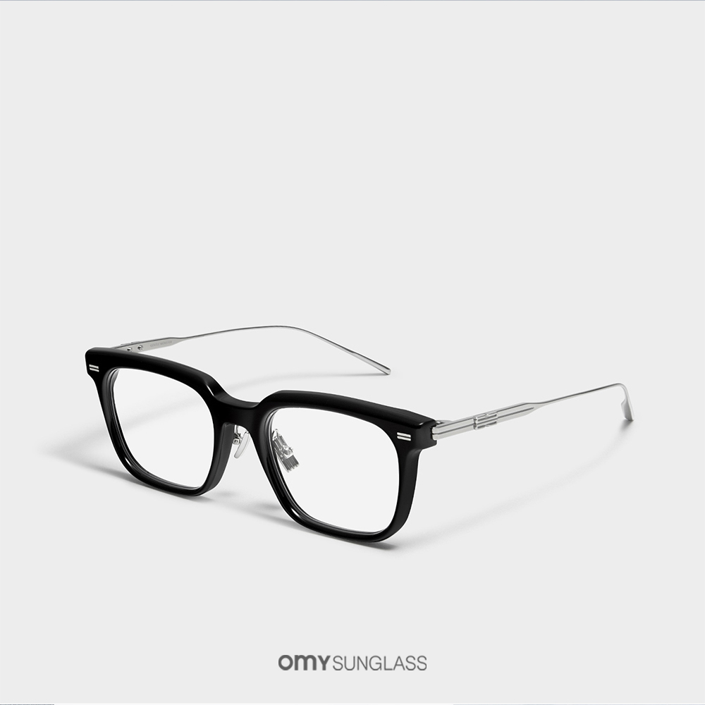 젠틀몬스터 안경 진 ZIN 01 블랙 사각 데일리 티타늄 콤비 블루라이트차단 검정 뿔테안경