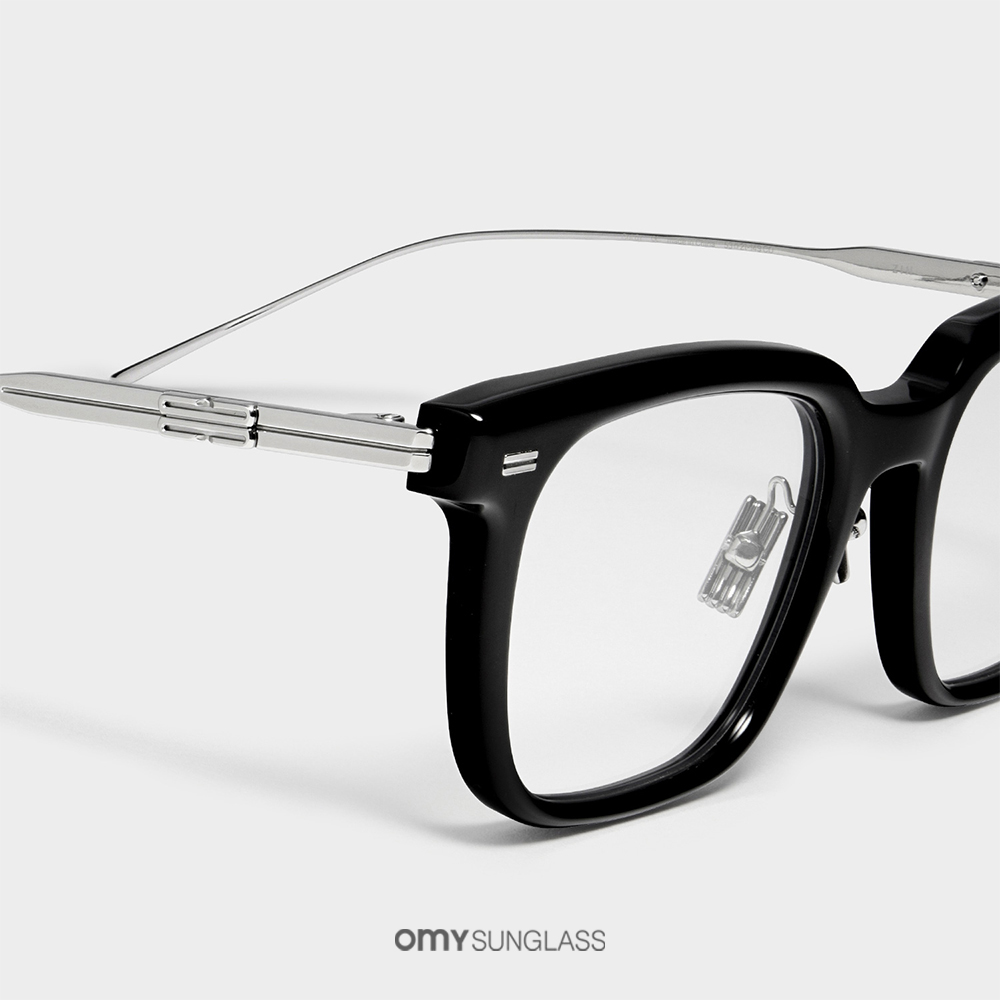 젠틀몬스터 안경 진 ZIN 01 블랙 사각 데일리 티타늄 콤비 블루라이트차단 검정 뿔테안경