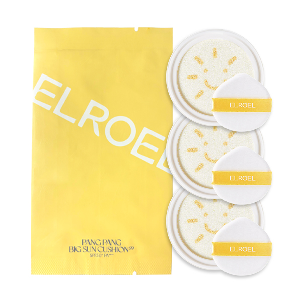 엘로엘 팡팡 빅 선쿠션 S8 시즌8 스마일 썬쿠션 S8 리필 25g 3개