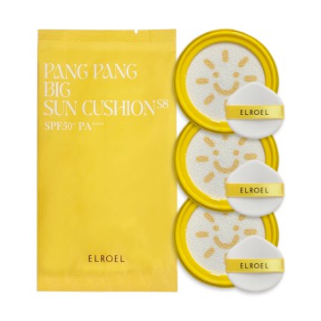 엘로엘 팡팡 빅 선쿠션 S8 시즌8 스마일 썬쿠션 S8 리필 25g 3개