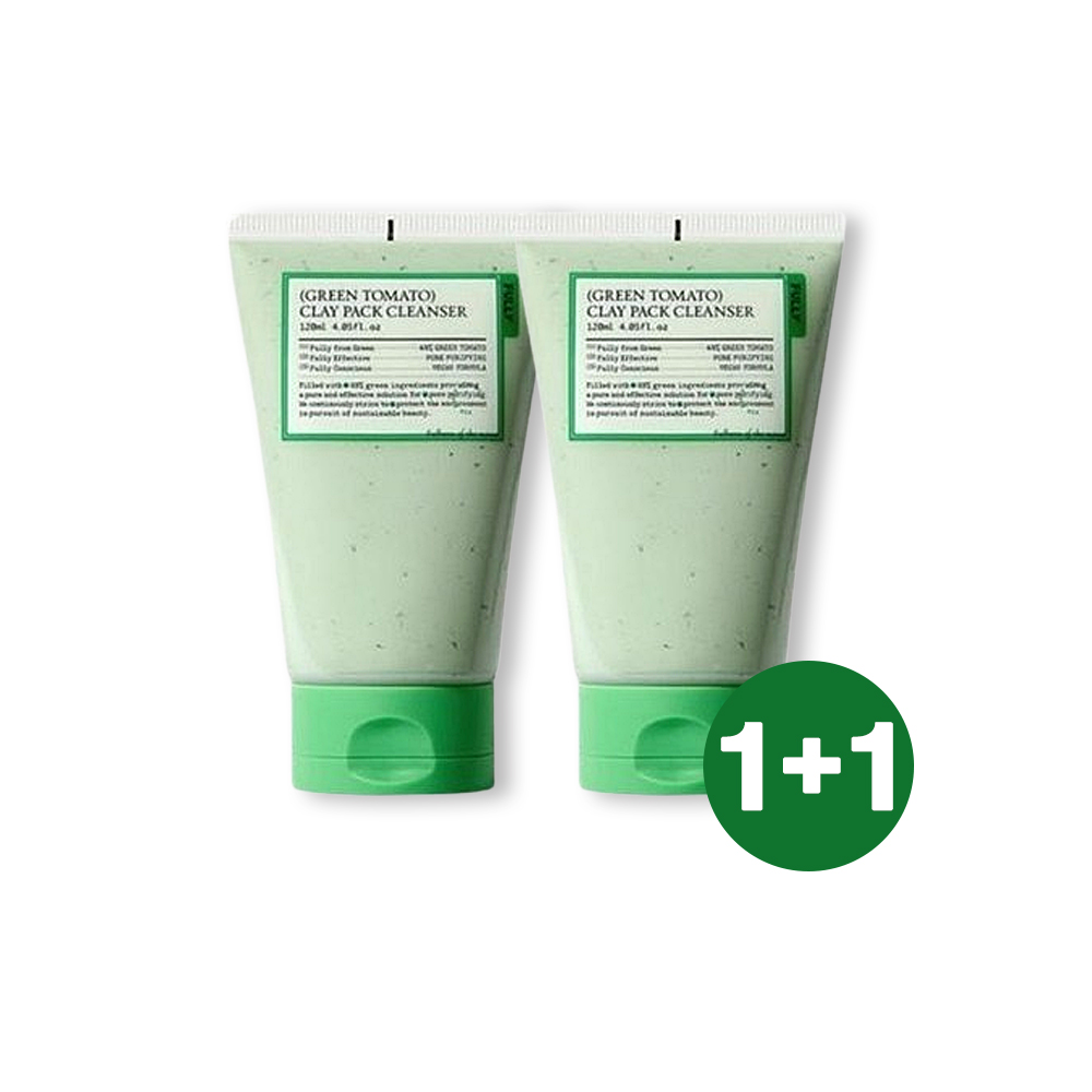 풀리 비건 그린 토마토 클레이 팩 클렌저 120ml x 2개