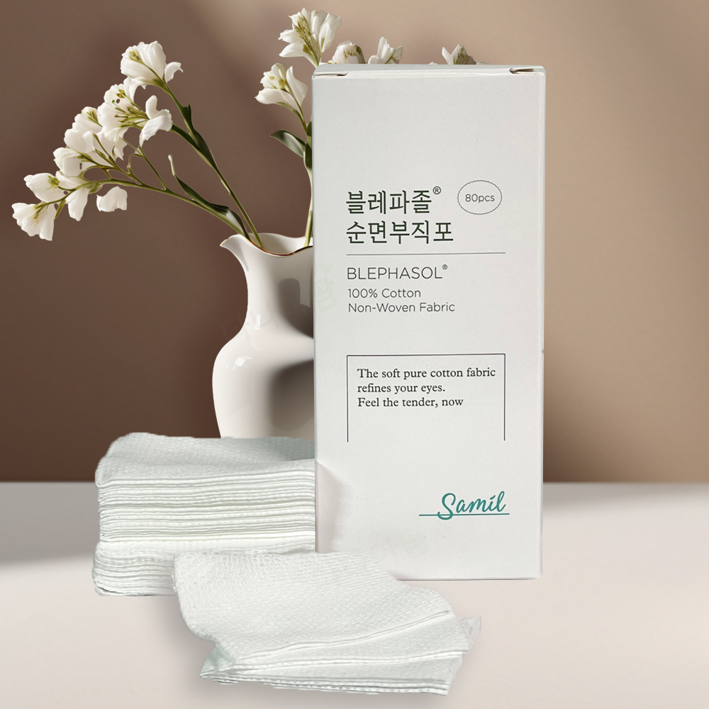 블레파졸 아이리무버 100ml+순면부직포 80매 세트 눈꺼풀세정제 눈세정제 마이봄샘청소