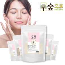 천연팩 곡물팩  쌀겨 오트밀 율무 율피 누룩 가루 혼합세트 5+1