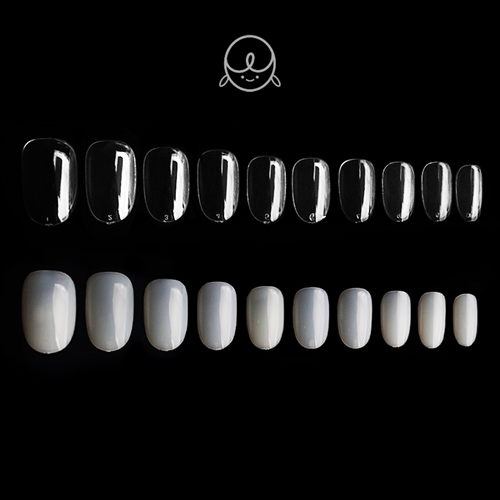 네일아트 리필팁 네일팁 숏오발 A타입클리어1호-50개입