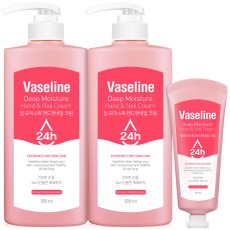 바세린 핸드크림 500ml 2개+60ml 1개 대용량 고보습 향좋은 퍼퓸 핸드로션 선물세트