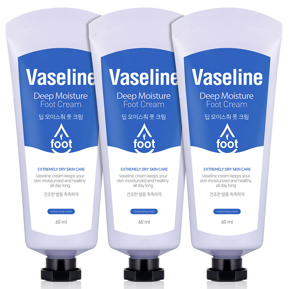 바세린 풋크림 60ml 3개 대용량 고운발 크림 우레아 발바닥 굳은살 각질제거제