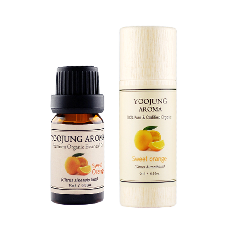 YJBIO 천연 아로마 오일 에센셜 오일 유기농 스윗 오렌지 허브 숙면 수면 10ml