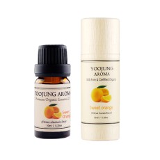 YJBIO 천연 아로마 오일 에센셜 오일 유기농 스윗 오렌지 허브 숙면 수면 10ml