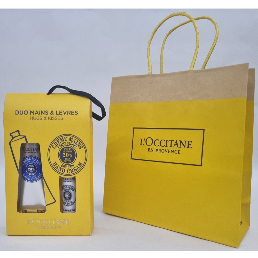 [록시땅] 기프트 NEW시어버터 핸드크림 & 립밤듀오 스틱형 개별쇼핑백 록시탕 선물포장세트