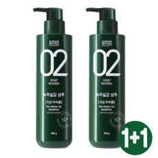 [1+1] 아모스 녹차실감 탈모 샴푸 지성 500g
