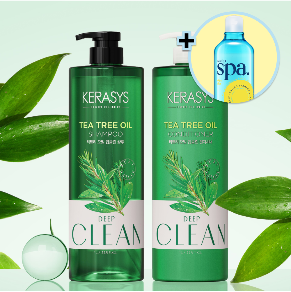 [본사배송] 케라시스 리얼네이처 샴푸 티트리오일 1LX2개 +180ml샴푸