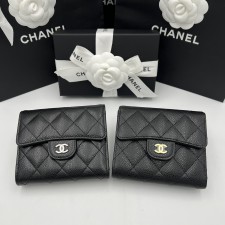 샤넬 반지갑 카드지갑 여성 클래식 캐비어 블랙 금장 은장 국내 AP0231 AP0214