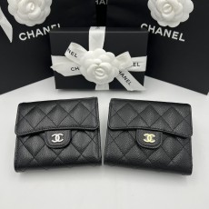 샤넬 반지갑 카드지갑 여성 클래식 캐비어 블랙 금장 은장 국내 AP0231 AP0214