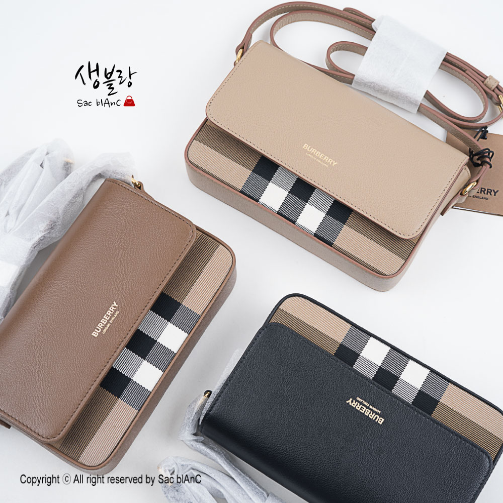 버버리 뉴햄프셔 체크 레더 크로스백 81072691 81072701 80845041