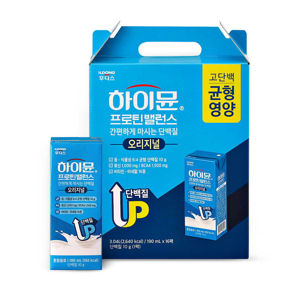 하이뮨 프로틴 밸런스 단백질 음료 190ml 64팩 마시는 드링크