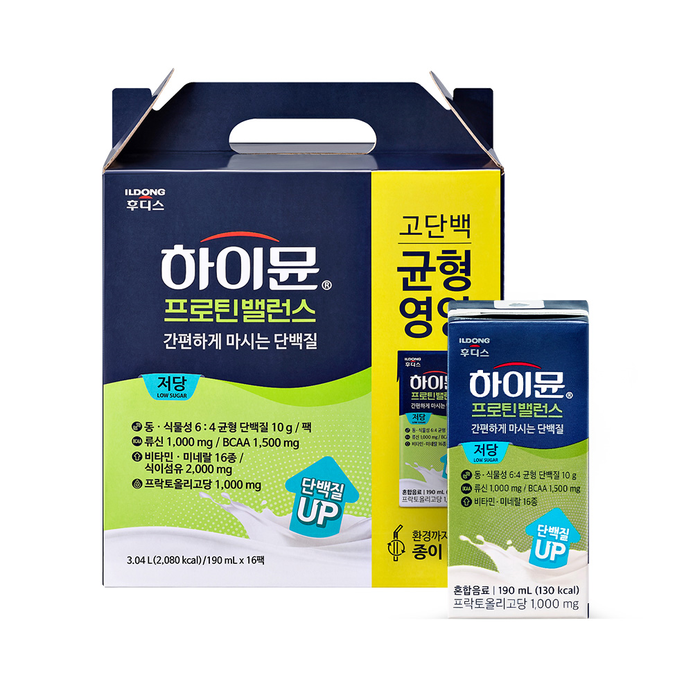 하이뮨 프로틴 밸런스 단백질 음료 190ml 64팩 마시는 드링크