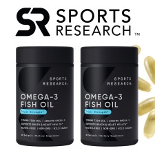 [1+1] 스포츠리서치 오메가3 rTG 피쉬오일 1250mg 트리플스트렝스 30정x2개
