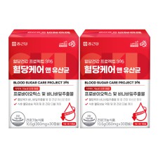 종근당 혈당건강 프로젝트365 혈당케어 앤 유산균 350mgx30캡슐 2박스