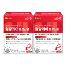 종근당 혈당건강 프로젝트365 혈당케어 앤 유산균 350mgx30캡슐 2박스