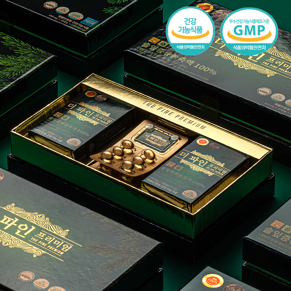 [본사직영몰] 신애라 PICK 더파인프리미엄 90캡슐 100% 솔잎증류농축액 혈당케어관리