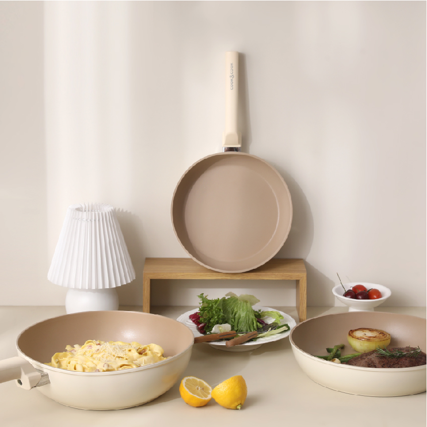 쿡앤쿡 아델 프라이팬 22cm 인덕션 IH 코팅 궁중팬