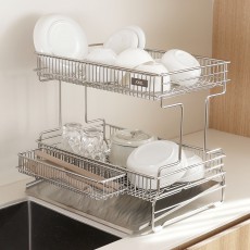 소벨 엠보형 연마제없는 올스텐 304 식기건조대 헤이븐 2단 베이직 정면형 가로형