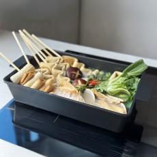 델라고 사각전골 어묵 샤브샤브 냄비 전골팬 오일마스터 22x39cm