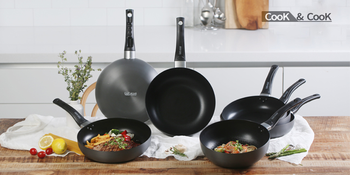 쿡앤쿡 하드앤롱 아노다이징 후라이팬 20~30cm / 궁중팬 26~28cm